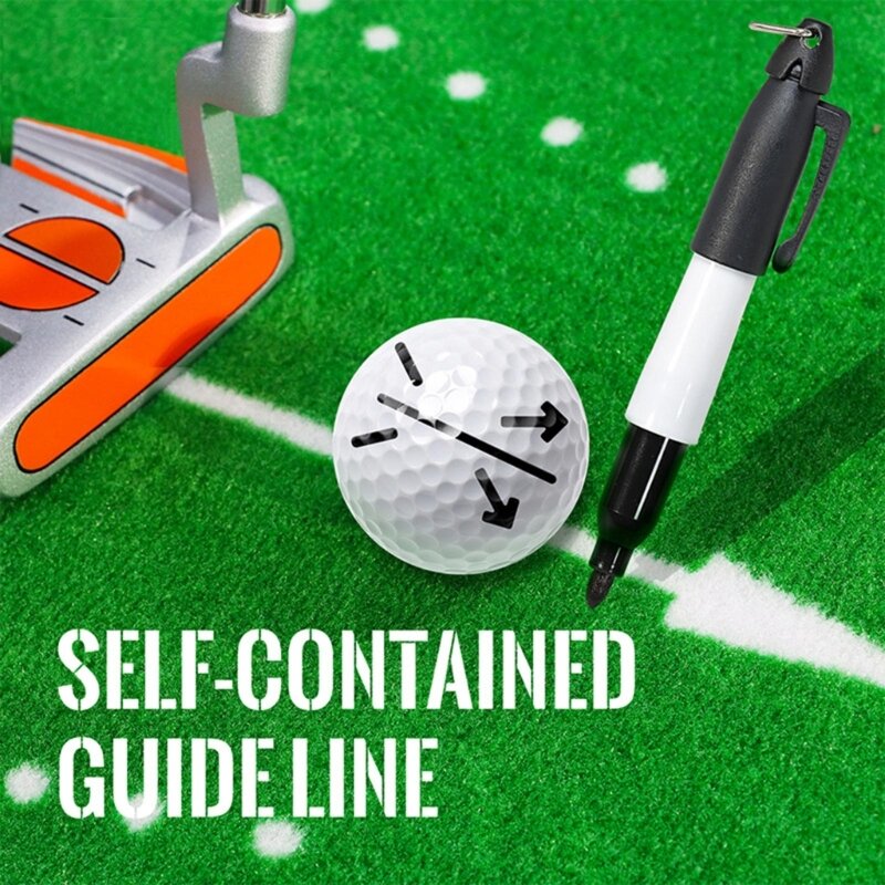 كرة الجولف بطانة علامة وضع مشبك القالب أداة محاذاة خط كرة الجولف