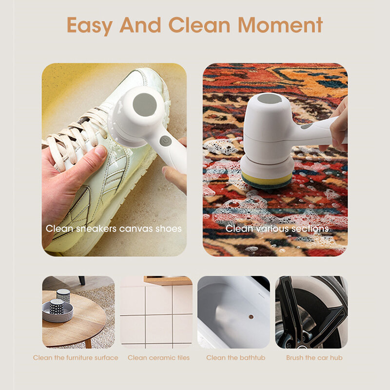 فرشاة تنظيف منزلية محمولة للمطبخ أداة تنظيف USB 3 في 1 فرشاة مخدد متعددة الوظائف فرشاة تنظيف كهربائية