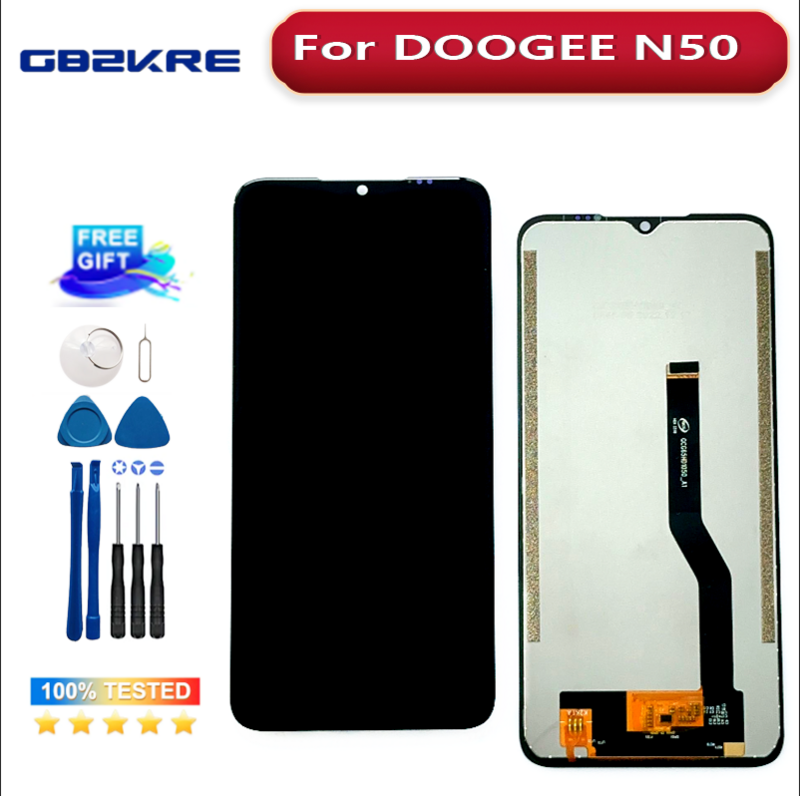 شاشة Doogee-LCD وتجميع رقمي بشاشة تعمل باللمس ، Doogee N50 ، أصلي ، محول رقمي ، N50S ، N50PRO ، N50Plus ،