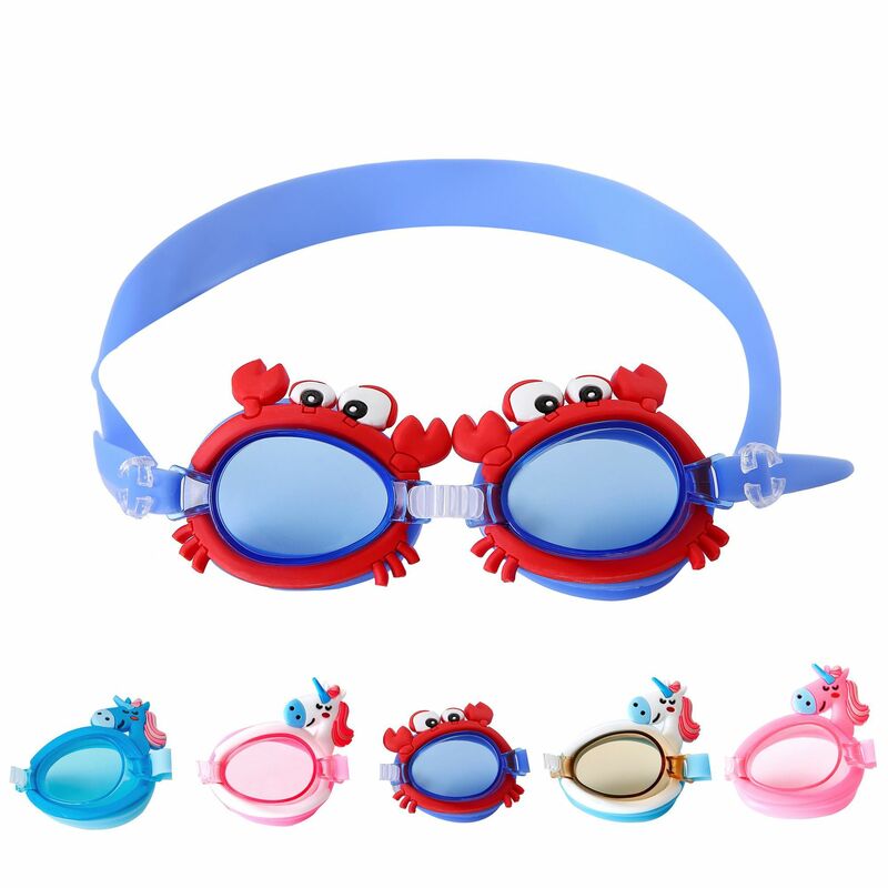 أفضل الأطفال نظارات الوقاية للسباحة لطيف الكرتون الضباب واقية نظارات للأطفال شريط مرآة قابل للتعديل قبول بالجملة