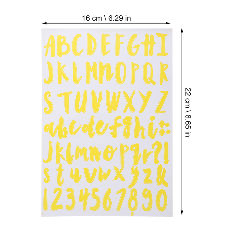 ملصقات حروف زخرفية ذاتية اللصق ، ملصقات أرقام ، 12 ورقة