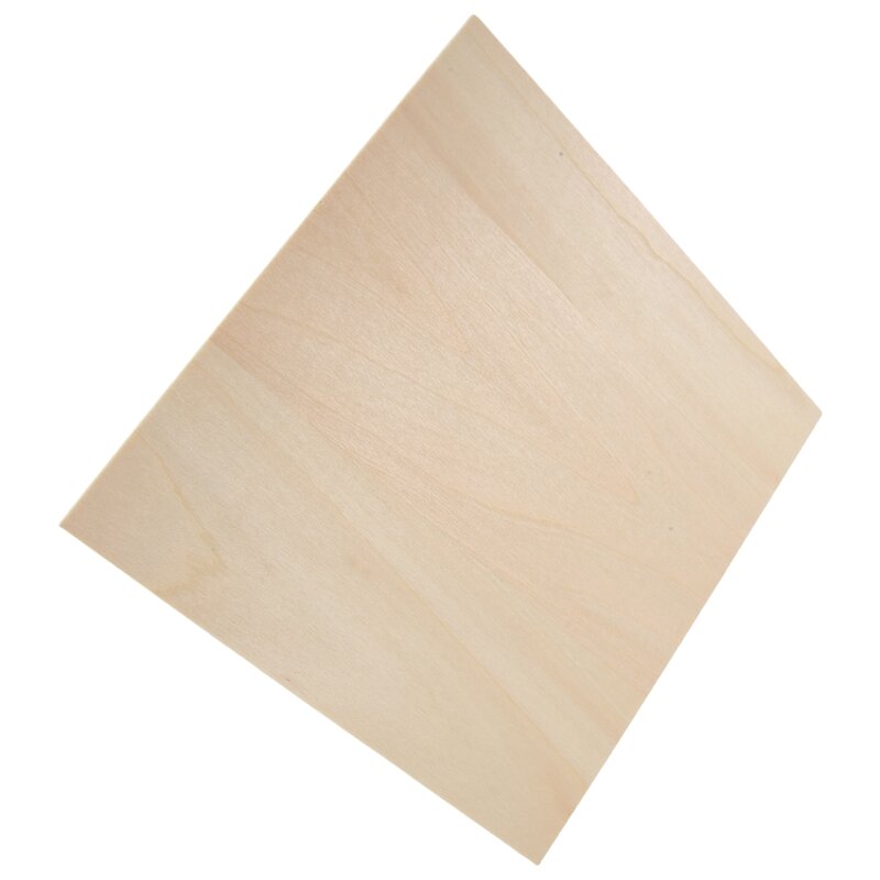 ورقة الزيزفون غير المكتملة للحرف اليدوية ، لوحة خشبية مستطيلة فارغة ، القواطع الخشبية ، 10 قطعة ، 20X20X0.2cm