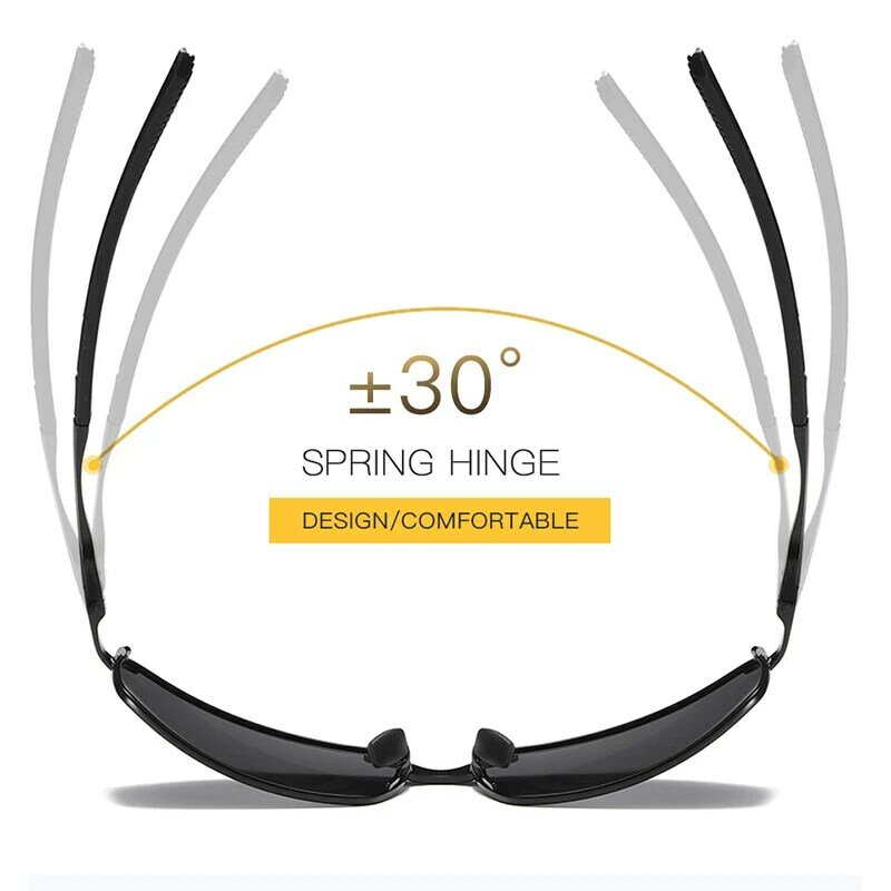 Aoron-النظارات الشمسية المستقطبة للرجال والنساء ، والقيادة مرآة نظارات الشمس ، نظارات إطار معدني ، ومكافحة وهج ، UV400 ، وتجارة الجملة