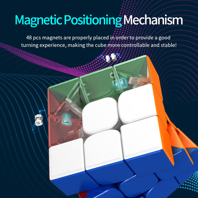 MOYU RS3M 2021 ماجليف أحدث المغناطيسي الإرتفاع المغناطيسي المكعب السحري ، المهنية ألعاب متململة R S3M Cubo Magico اللغز