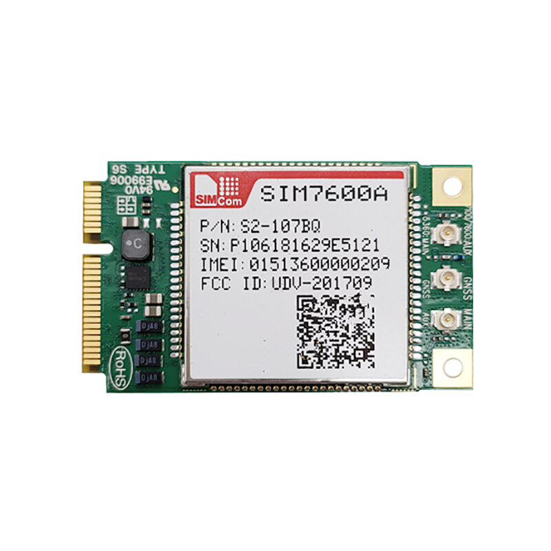 SIMCOM MINI PCIE وحدة ، مناسبة ل LTE ، UMTS ، GSM الشبكات ، Cat1 ، LTE-FDD ، B2 ، B4 ، B12 ، WCDMA ، LTE ، Cat1 ، التغطية العالمية
