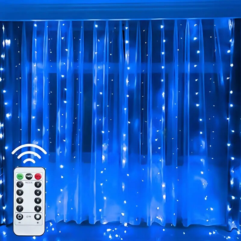 أضواء LED جنية ستارة مع جهاز تحكم عن بعد ، مصابيح ، إكليل ، 8 أوضاع ، USB ، سلسلة ، زفاف ، عيد الميلاد ، المنزل ، غرفة النوم ، العام الجديد ، الديكور