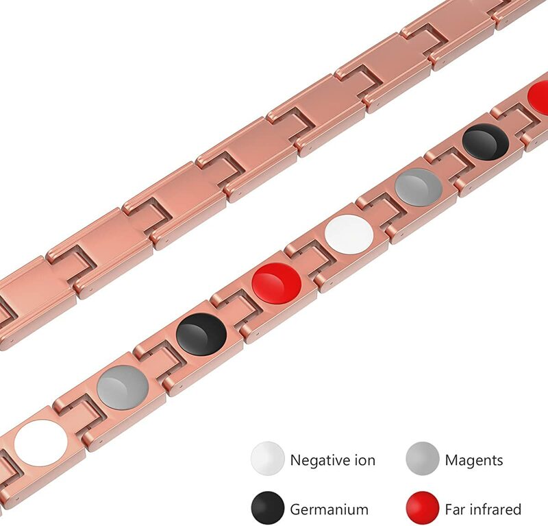 4pcs Magnetic Bracelet Lymph Drainage Therapeutic Detox Slimming Bracelet Retro Creative Bracelet Promotes Blood Circulation