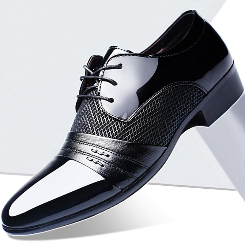 أحذية جلدية بريطانية للرجال ، أحذية بدون كعب كلاسيكية للرجال ، أصابع مدببة ، أحذية زفاف رسمية ، أحذية رجالية ، أحذية بأربطة ، موضة جديدة