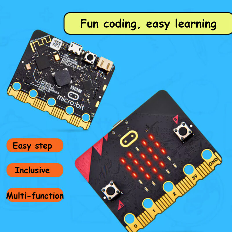 الأصلي بي بي سي Microbit V2.2 مجلس التنمية دعم Makecode بايثون للفصل التعليم تعليم الطلاب البرمجة التعلم