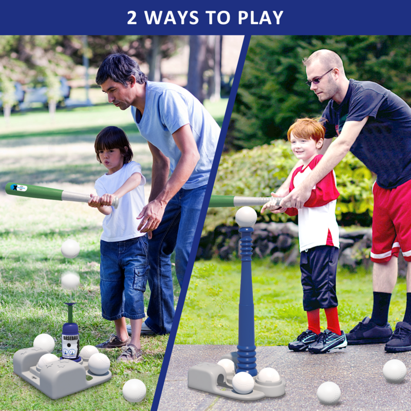 لعبة كرة بيسبول للأولاد والبنات ألعاب قابلة للتعديل آليا لعبة كرة البيسبول مجموعة ألعاب للأطفال 3-10 سنوات من العمر هدية