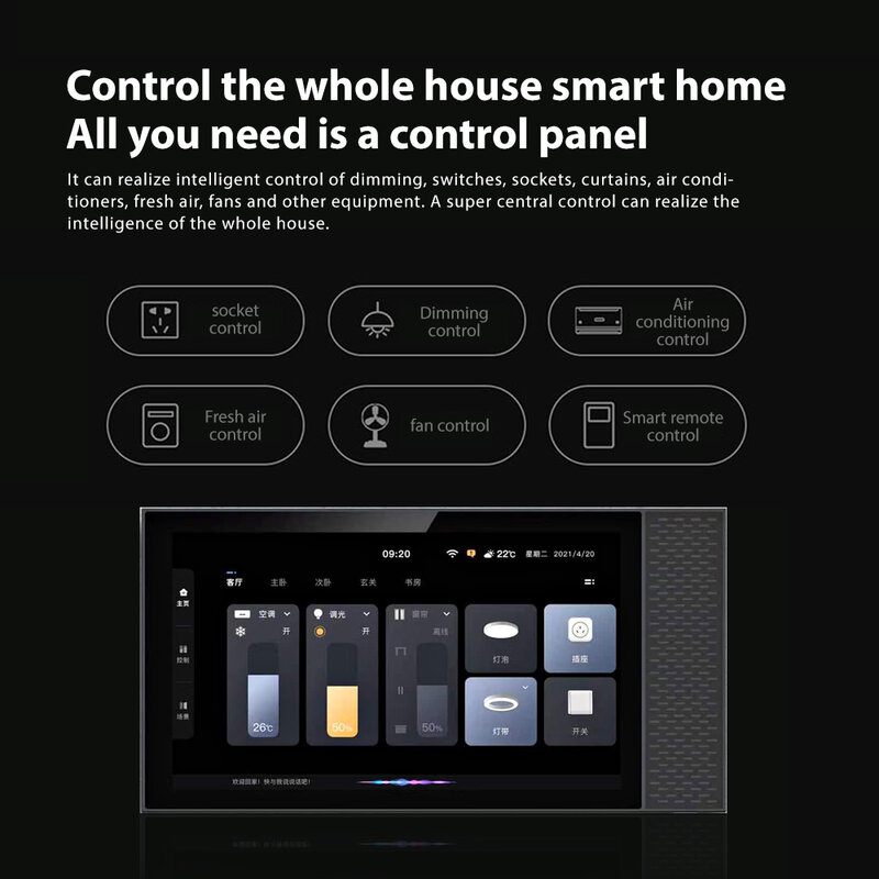 يتحكم Tuya Smart Home لوحة التحكم في جميع المنتجات الذكية Tuya مثل مكبرات الصوت والأضواء الذكية المنزلية أتمتة المنزل التلفزيون