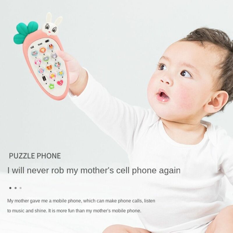 هاتف محمول إلكتروني للطفل ، لعبة محاكاة ، تحكم سيليكون ، موسيقى ، نوم ، صوت