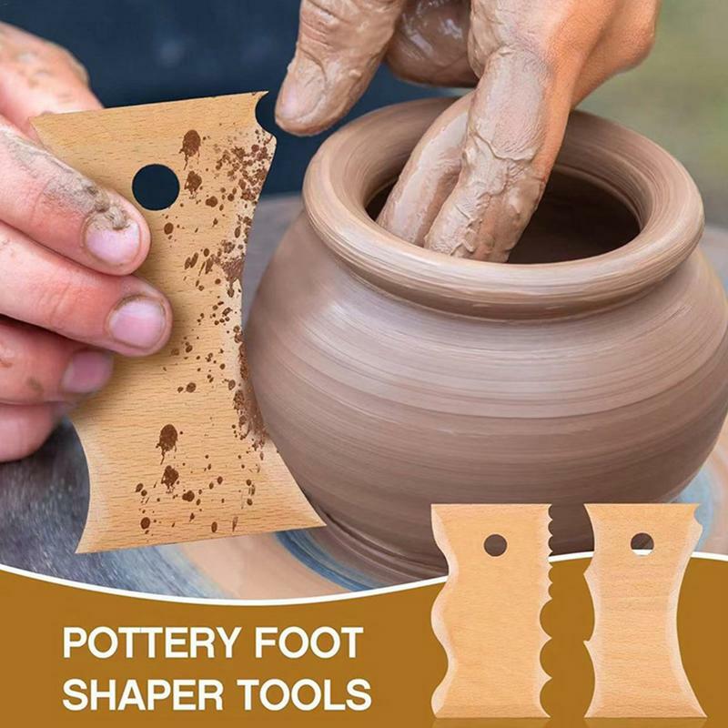 مجموعة أدوات نمذجة الفخار الخزفية ، أداة نحت خشبية ، أدوات عملية ذاتية الصنع ، أدوات نحت الطين ، 7 *
