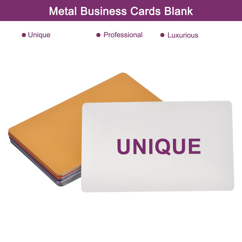 لوحة أسماء معدنية لبطاقات الأسماء التجارية ، ورقة ألمنيوم متعددة الألوان ، نقش بالليزر ، مادة اختبار ، بطاقة أسماء ذاتية الصنع ، 50 ، من من من من ومن ومن