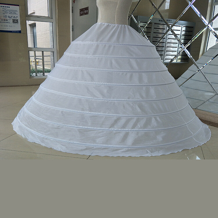 8 Hoops Puffy Wedding Petticoat Bridal White Dress 130 cm 150 cm in Maximum Diameter 2022