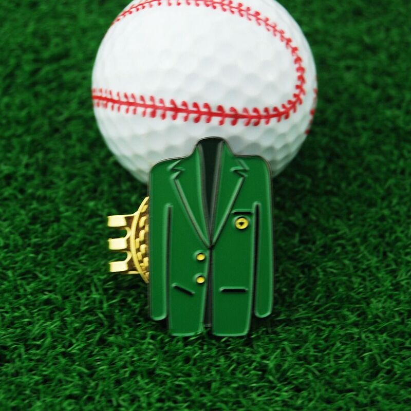 الإبداعية المحمولة متعدد الألوان سبيكة جولف الكرة علامة ، الأخضر سترة علامة ، جولف الكرة موقف ، جولف قبعة كليب الملحقات