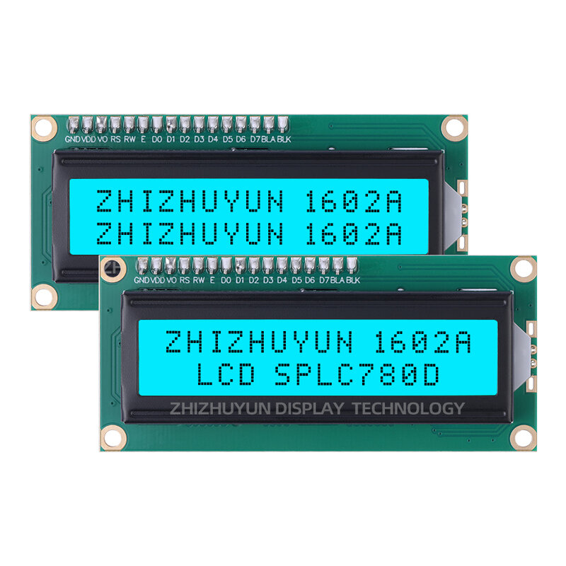 غشاء أزرق شاشة عرض LCD ، وحدة بقعة ، شاشة شخصية ، توريد المصنع مباشرة ، LCD16X1A ، PCF8574