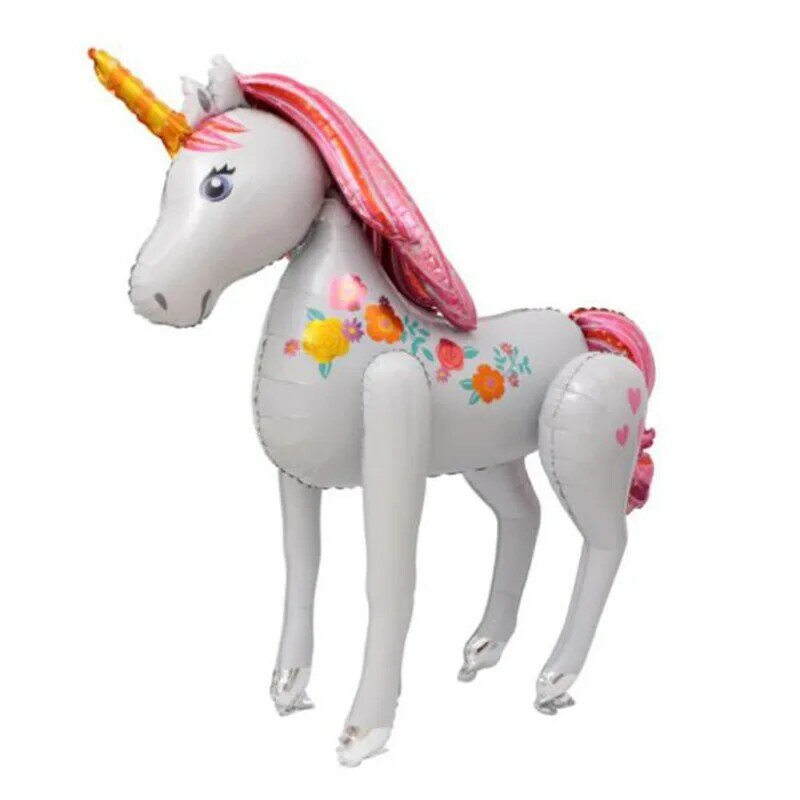 ثلاثية الأبعاد الحصان بالون هدية عيد ميلاد الديكور تجميع كبير ثلاثي الأبعاد يونيكورن بالون حفلة عيد ميلاد مرحلة الديكور