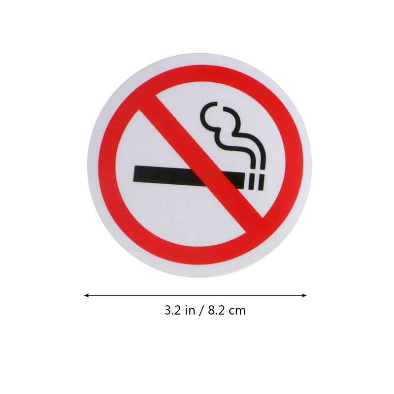 ملصقات تحذيرية مضادة للخدش ، شعار علامة ممنوع التدخين ، ملصق للمقهى ، المطعم ، ديكور الحائط ، أبيض ، 4 *