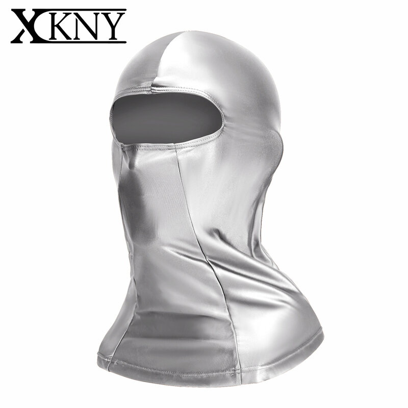 XCKNY-Satin قناع وجه كامل لامع ، واقي من الحرير الناعم للرقبة الممتدة ، غطاء رأس لرياضة ركوب الدراجات الخارجي