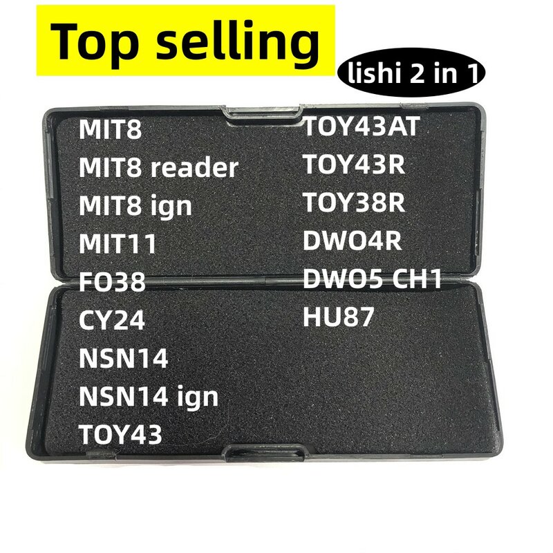 أداة Lishi 2 في 1 لمفتاح السيارة ، 2 في 1 ، MIT8 ، MIT11 ، FO38 ، CY24 ، NSN14 ، تويوتا 43at ، تويوتا 43r ، تويوتا 38r ، DWO4R ، DOW5 ، CH1 ، HU87 ، الأعلى مبيعًا