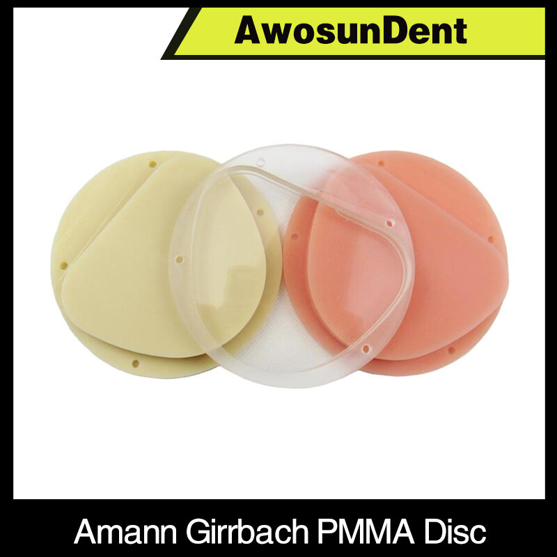 Amann Girrbach 89X71MM PMMA فارغة طقم الأسنان مادة الاكريليك الراتنج كتلة CAD كام طحن القرص