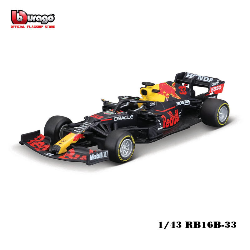 Bburago 1:43 ريد بول سباق تاغ هوير RB16b 2021 #33 ماكس Verstappen سبيكة فاخرة سيارة سيارات مصنوعة بالضغط لعبة مجسمة جمع هدية