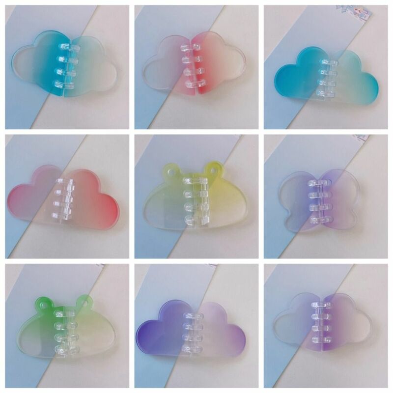 مجموعة صنع سلسلة مفاتيح سهلة الاستخدام شفافة ، سحر إبداعي ، لون متدرج ، قلادة صغيرة من الأكريليك ، حلقة مفاتيح للأطفال