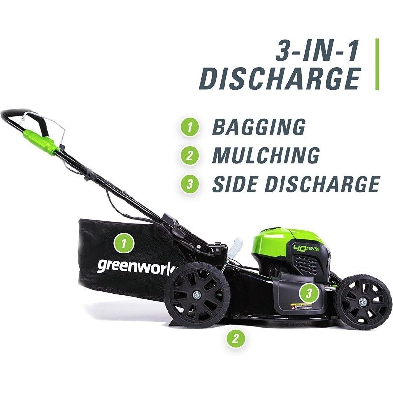Greenworks-جزازة دفع لاسلكية ، أداة بدون فرش فقط ، 40 فولت ، 21 بوصة