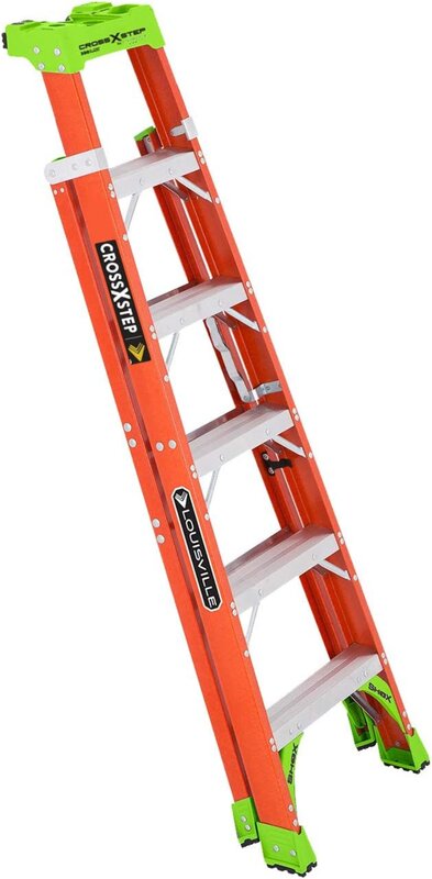 Lansville-ladder fxs1506 ، 6 أقدام ، برتقالي