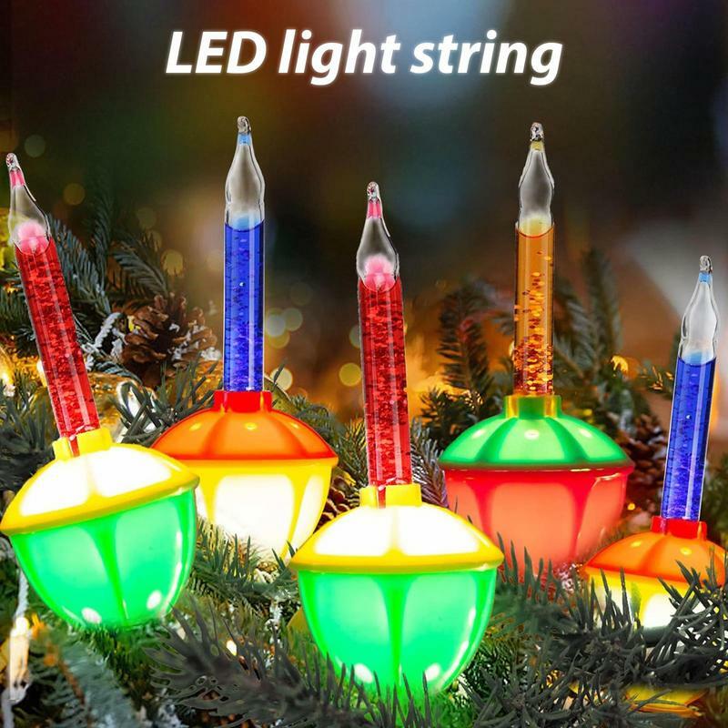التقليدية أضواء فقاعة عيد الميلاد ، أضواء الكلاسيكية ، الأحمر ، الأزرق ، السائل الموضة القديمة ، 3 قطعة