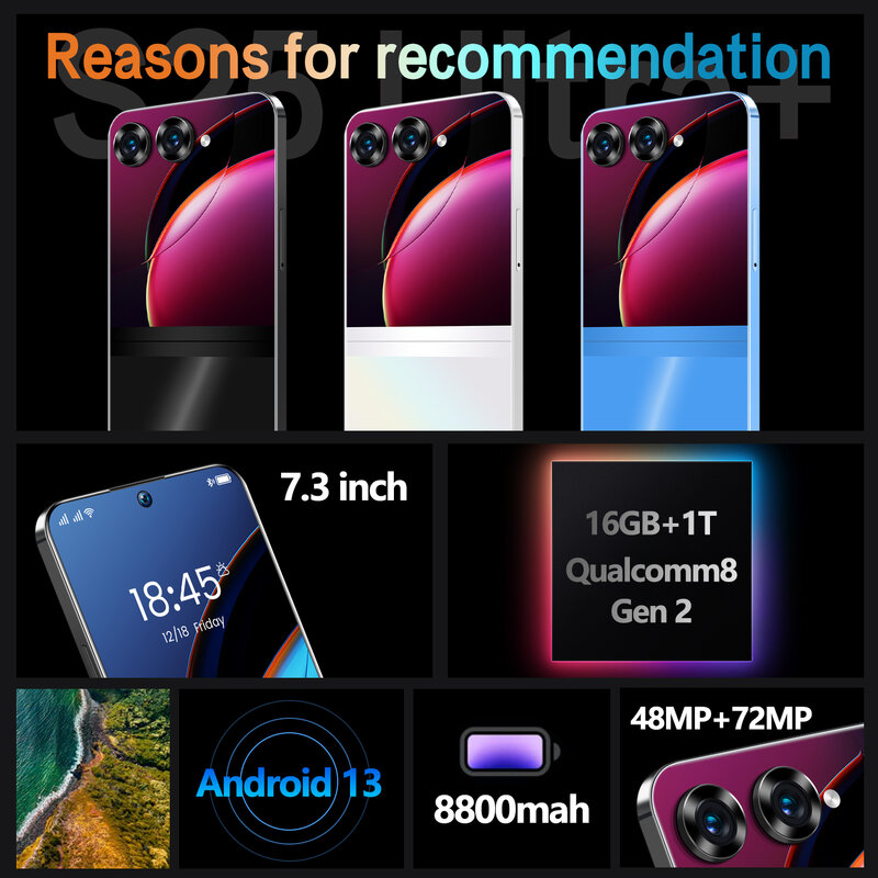 هاتف ذكي S25 Ultra بنظام أندرويد 13 ، شاشة عالية الدقة ، 16 جيجابايت + 1T ، Sim mAh ، 5G ، مزدوج الوجه غير مقفل ، هاتف محمول أصلي ، عالمي