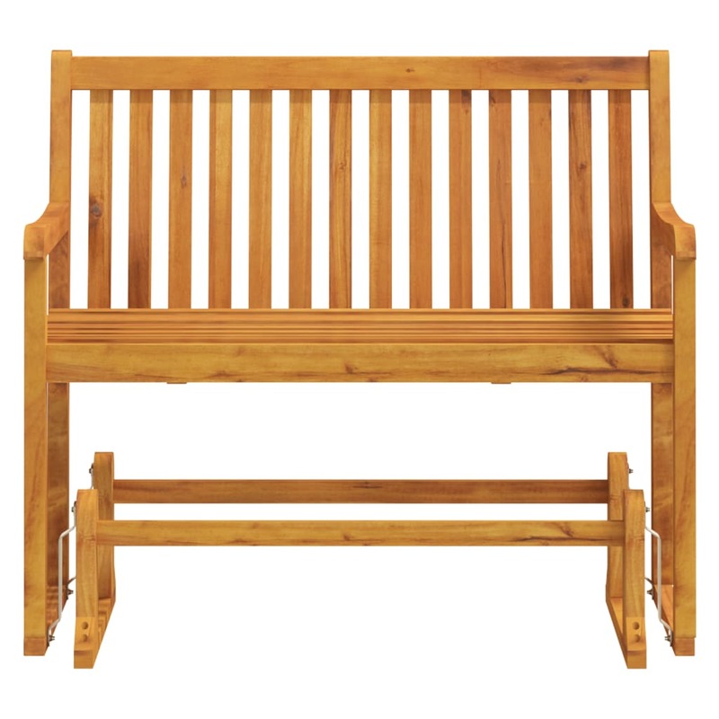 Patio Swing Bench Solid Acacia Wood 43.3" x 23" x 38.2" Outdoor Chair Porch Furniture