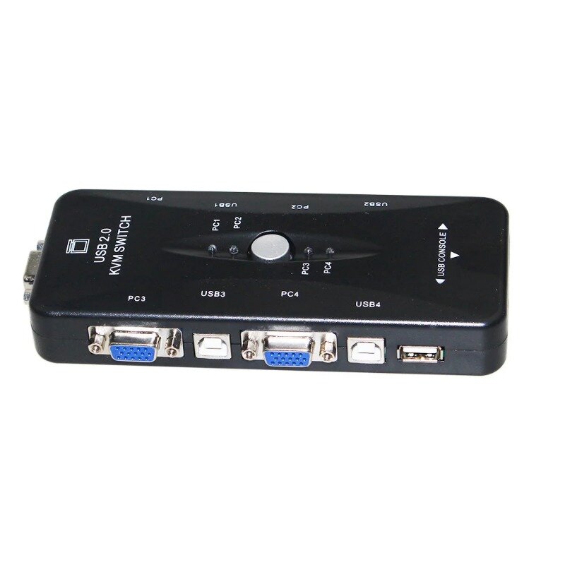 جديد USB2.0 مفتاح ماكينة افتراضية معتمدة على النواة 4 منافذ محدد VGA طباعة السيارات التبديل صندوق مراقبة VGA الخائن V322 USB 2.0 مفتاح ماكينة افتراضية معتمدة على النواة