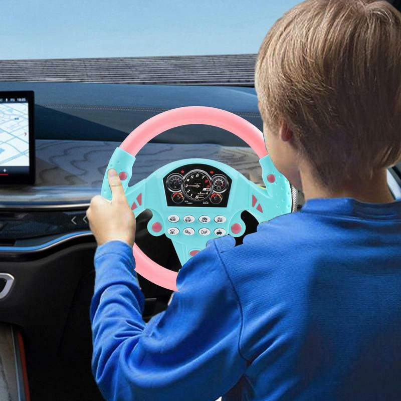 سيارة لعبة محاكاة عجلة القيادة مع الضوء والصوت للأطفال ، محاكاة ، مضحك ، التعليمية