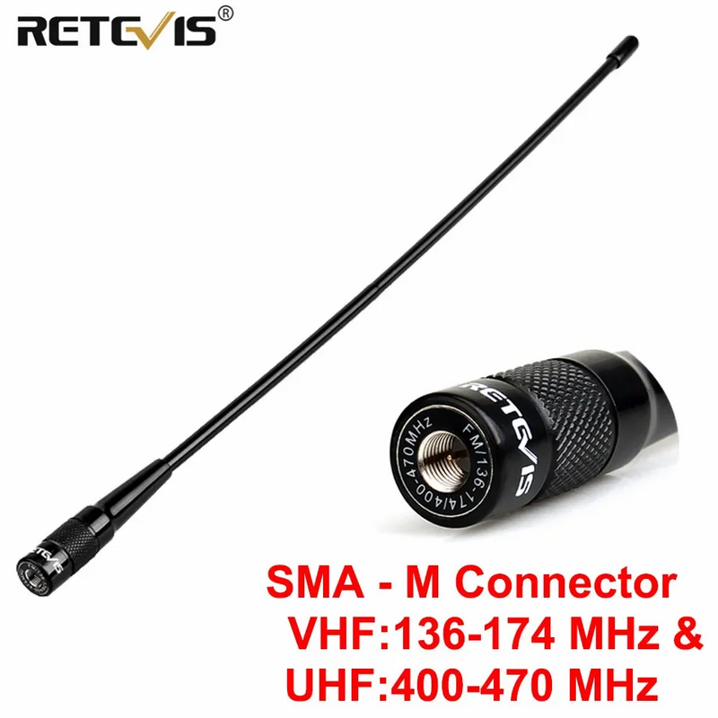 هوائي Retevis-Walkie-Talkie ، ذكر ، VHF ، UHF ، سوط جهاز اتصال لاسلكي ، يايسو ، على بعد ، RT3S ، UV3R ، TYT ،