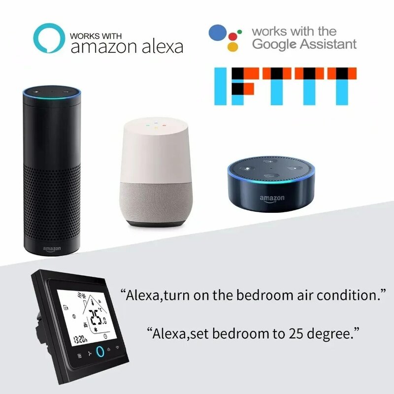 Moes WiFi ذكي للمياه / التدفئة الأرضية الكهربائية ترموستات غلاية غاز متحكم في درجة الحرارة Alexa tuya Google Home Voice Zigbee Control
