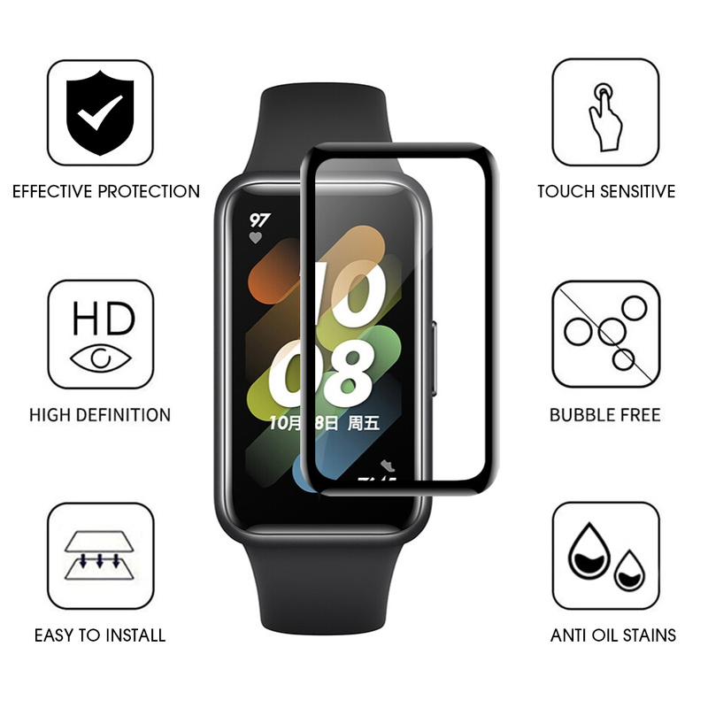 لهواوي باند 7 كامل منحني فيلم واقية شاشة المضادة للخدش حامي ل Band7 Smartwatch لينة فيلم غطاء