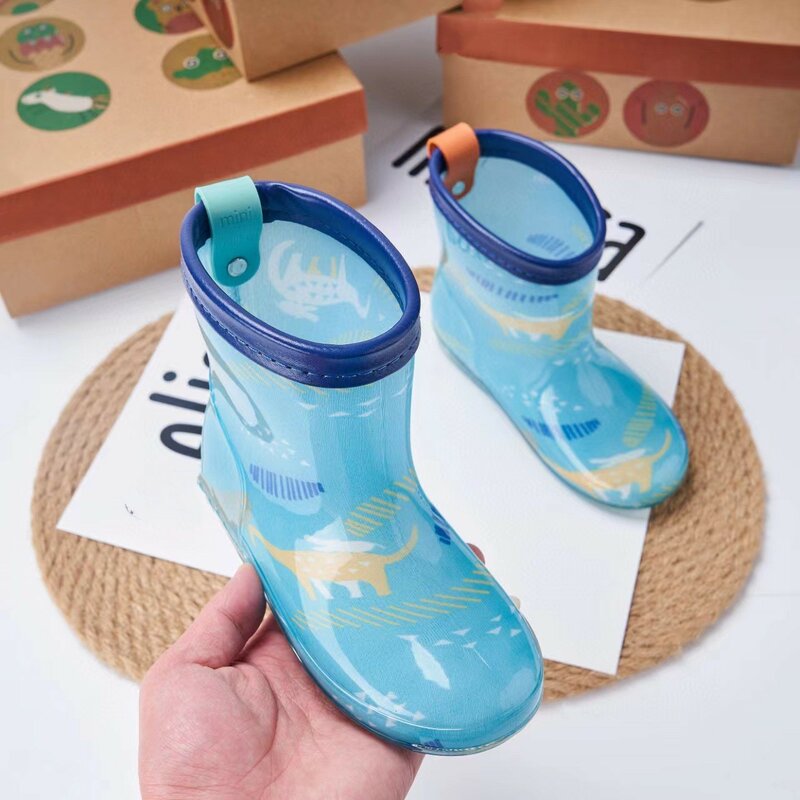 أحذية مطر ضد الانزلاق من Deisnger للأطفال ، أحذية مائية ناعمة للأطفال ، أنبوب بولي كلوريد الفينيل ، أولاد وبنات ، موضة جديدة ، HMI150 ،