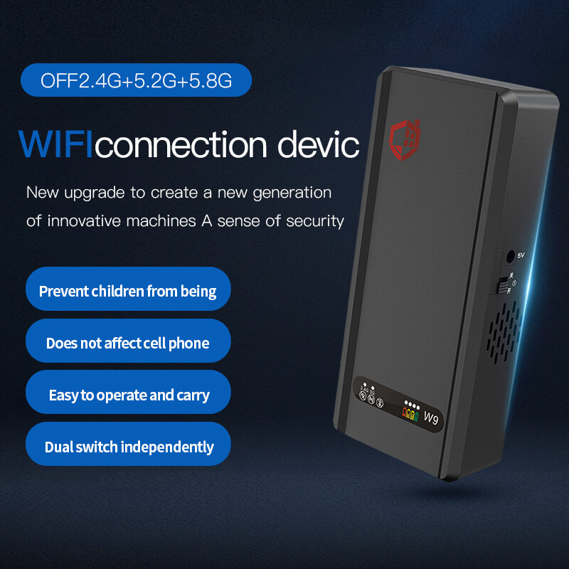 W9 المحمولة عالية الطاقة واجهة بيانات واي فاي ، ومنع الهاتف المحمول من الاتصال إلى نقطة اتصال واي فاي ، بلوتوث