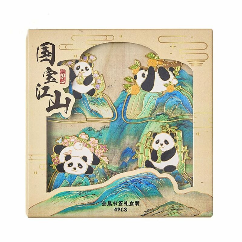 علامة مرجعية على الطراز الصيني الباندا ، قلادة شرابة إبداعية ، قرطاسية مدرسية معدنية ، جودة عالية ، هدية للطلاب