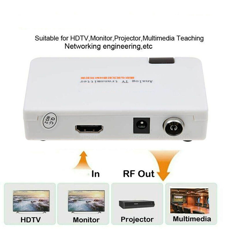 إشارة رقمية إلى RF التناظرية إشارة جهاز إرسال تليفزيوني صندوق HDMI-متوافق مع RF اقناع محول محول 1080P HDMI إلى التلفزيون المغير