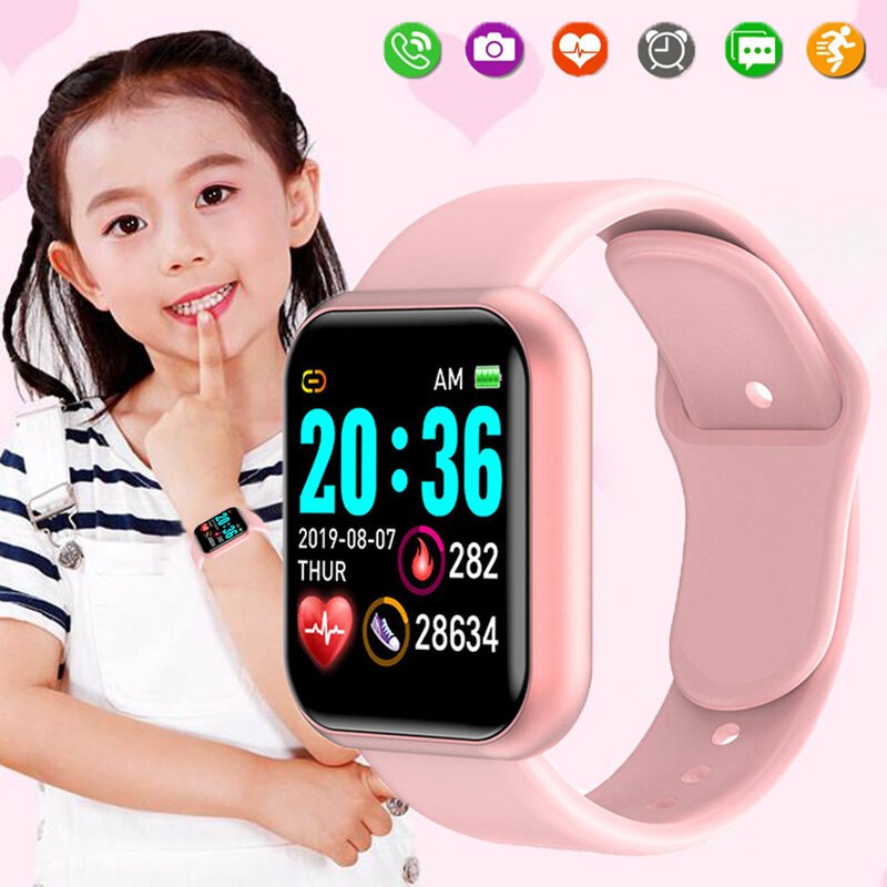 سيليكون الأطفال الاطفال Smartwatch اللياقة البدنية تعقب رصد معدل ضربات القلب للبنين بنات مقاوم للماء سوار الذكية الطفل ساعة ذكية