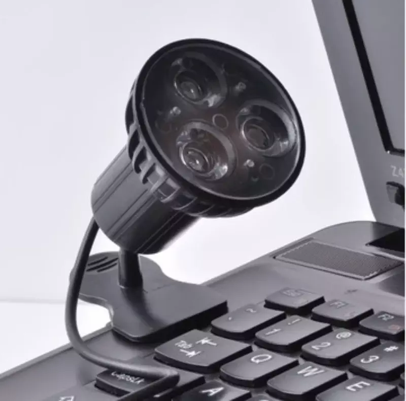 جديد السوبر مشرق 3 منفذ LED كليب على بقعة USB ضوء مصباح لأجهزة الكمبيوتر المحمول الكمبيوتر المحمول الأسود