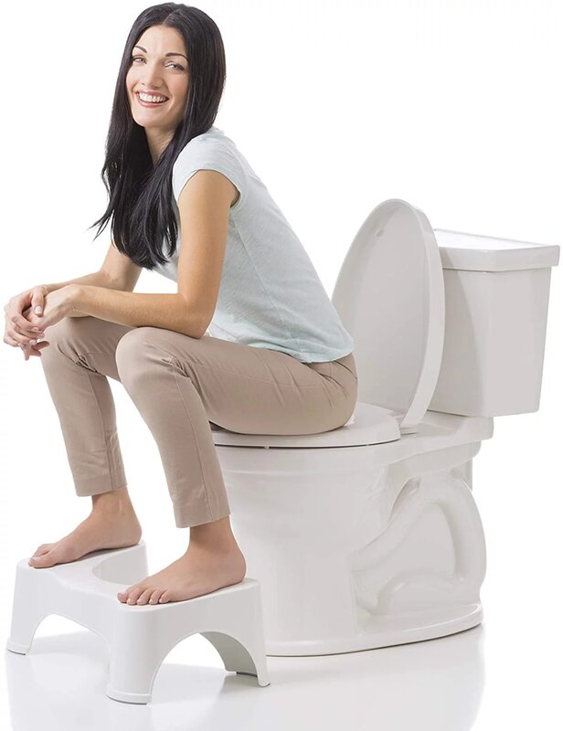 كرسي مرحاض الحمام الأصلي ، ارتفاع 7 بوصة ، أبيض