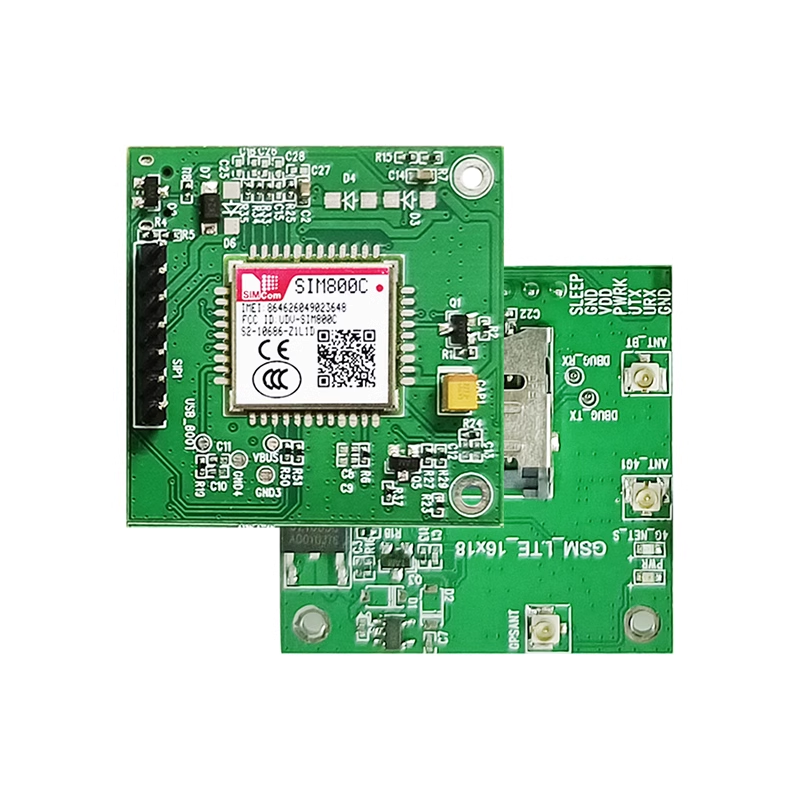 لوحة أساسية لتطوير SIMCOM مع فتحة لبطاقة SIM ، SIM800C ، GSM ، وحدة GPRS ، TTL ، اندلاع