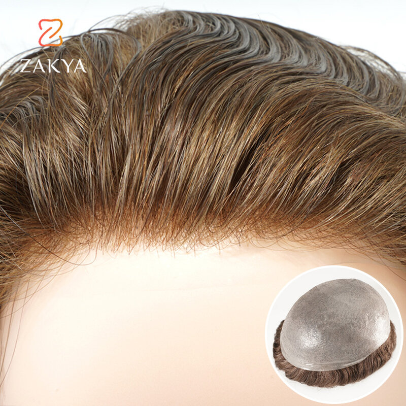 الشعر المستعار الشعرية للرجال ، شعر مستعار كامل ، 100% أنظمة الشعر البشري الطبيعي ، 0.03-0.06 مللي متر ، شحن مجاني