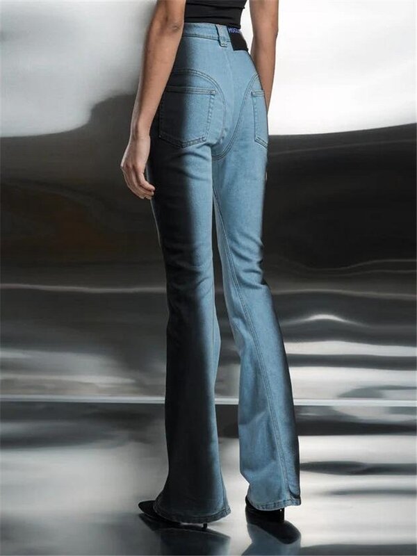 جينز قطني مطبوع للنساء ، بنطلون كاجوال فضفاض ، خصر مرتفع ، بنطلون واسع ، ملابس Y2K ، جودة عالية ، اتجاهات ، موضة جديدة ،