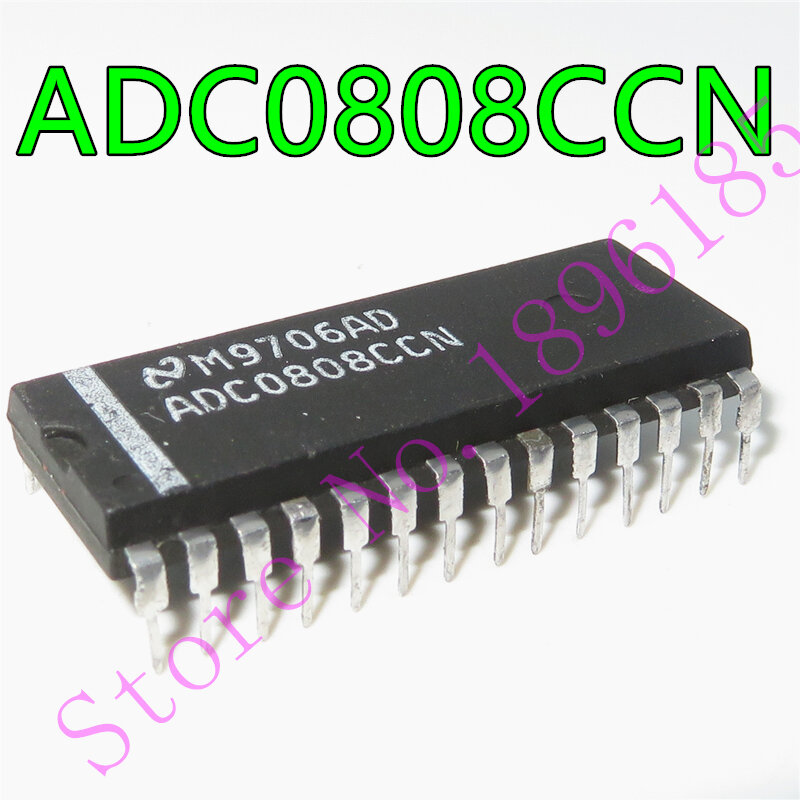 ADC0808 ADC0808CCN DIP-28 P متوافق مع 8 بت محول أ/د مع معدد متعدد القنوات