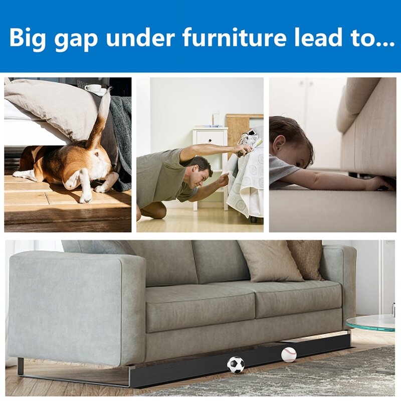 مانع تحت السرير للحيوانات الأليفة ، يربك أريكة ، الكلاب تمنع اللعب في الأريكة ، أسود ، 1 * *